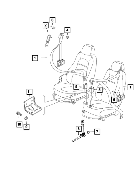 Seat Belts for 2018 Ram ProMaster City #0