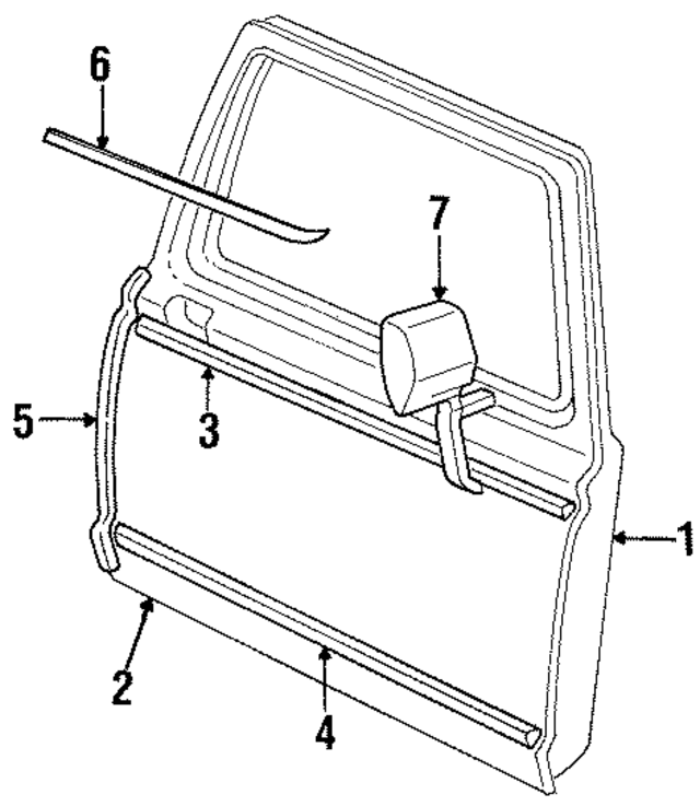 F1TZ1520124A - Body: Door Shell for Ford: Bronco, F-150, F-250, F-350, F-Super Duty Image