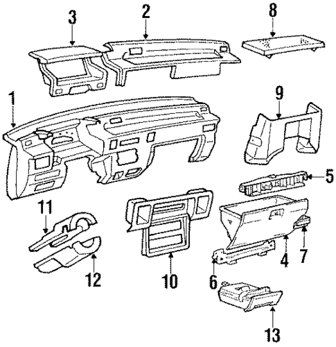 Instrument Panel for 1995 Mitsubishi Mighty Max #0