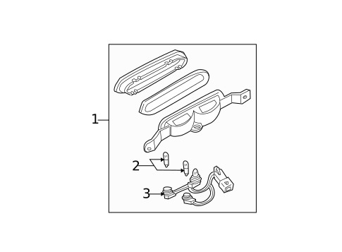High Mounted Stop Lamp for 2000 Ford Mustang #0