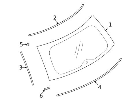 Glass - Lift Gate for 2014 Mitsubishi Outlander #0