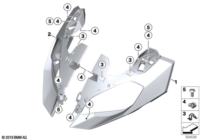 46639480189 - Frame and Mounting Parts: Front-Fairing Panel, Left -  for BMW-Motorrad Image image