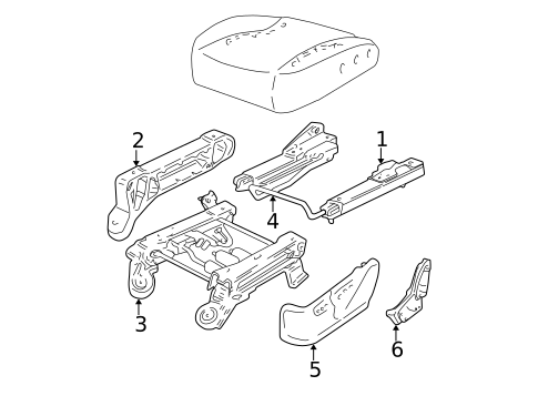 Front Seat Components for 1998 Ford Expedition #0