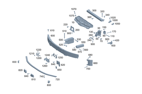Front Reinforcement and Radiator Support for 2022 Mercedes-Benz EQS 580 #0