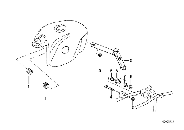 16112323615 - Fuel Supply: Bump Stop -  for BMW-Motorrad Image