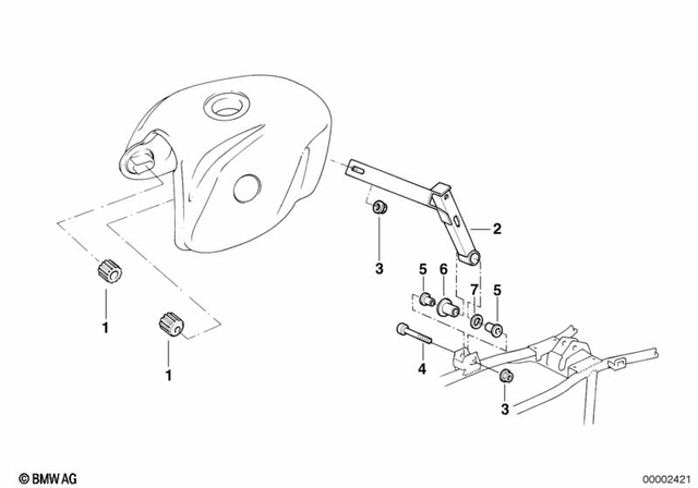 16112323615 - Fuel Supply: Bump Stop -  for BMW-Motorrad Image