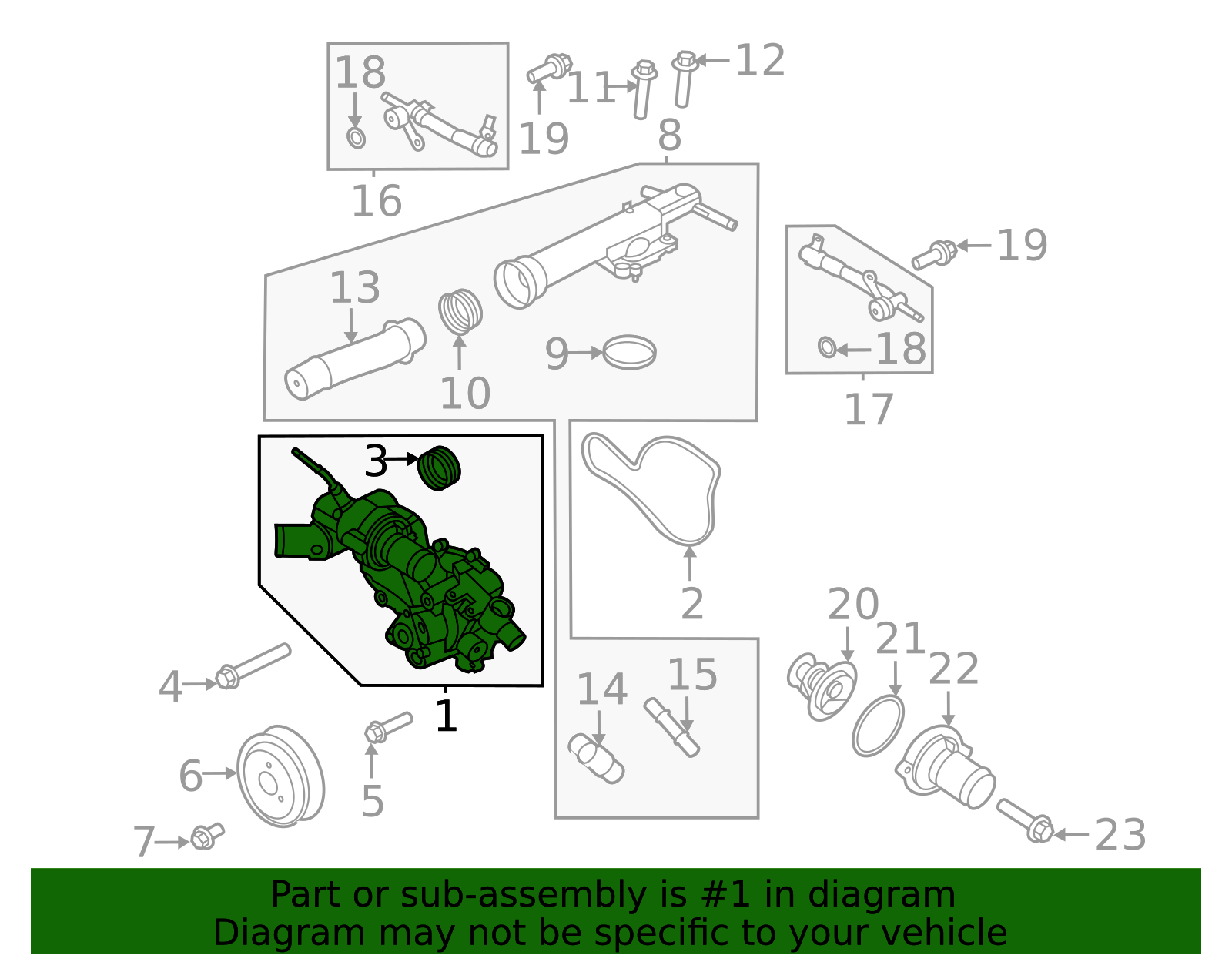 Motorcraft PW545 - Pompa Acqua Auto, Assemblaggio Completo, Ricambio Originale Specifico Per Veicolo - 5