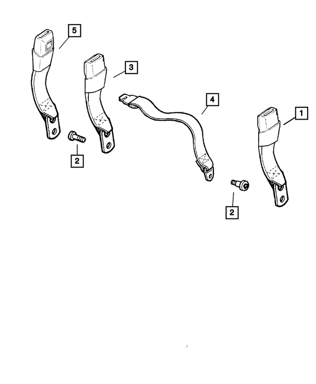 5GE47LAZAA - Interior Trim: Tip Half Lap Belt for Mopar Image