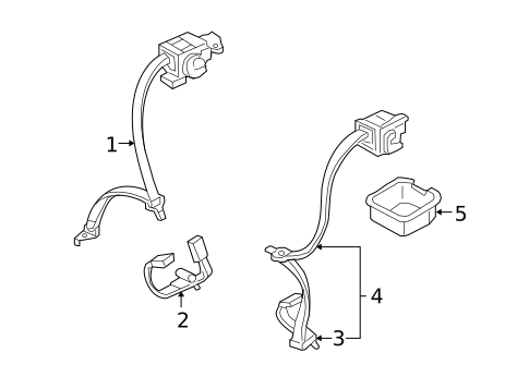 Rear Seat Belts for 2011 Honda Civic #1