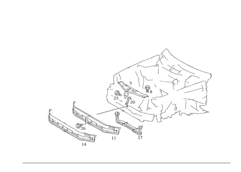 Front Stiffening and Radiator Support for 2000 Mercedes-Benz CLK430 #0