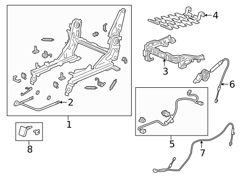 Seats & Track Components for 2024 Honda Passport #1