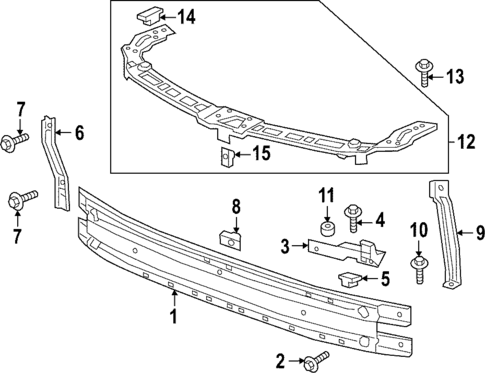 Bumper & Components - Front for 2023 Chevrolet Blazer #1
