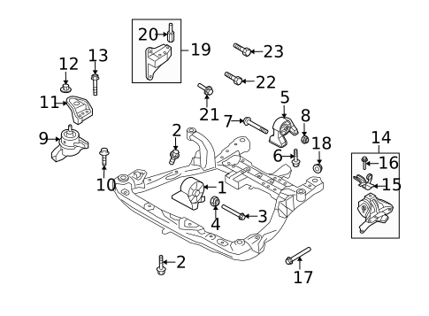 Engine & Trans Mounting for 2009 Kia Rondo #0