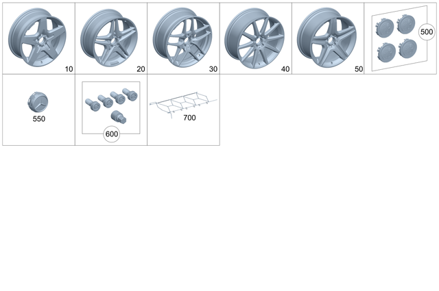 1564012400 - Wheels and Accessories: Spoke Wheel for Mercedes-Benz: GLA250 Image