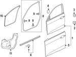 72350T56A11 - Body: Door Weather-strip for Honda: Civic Image