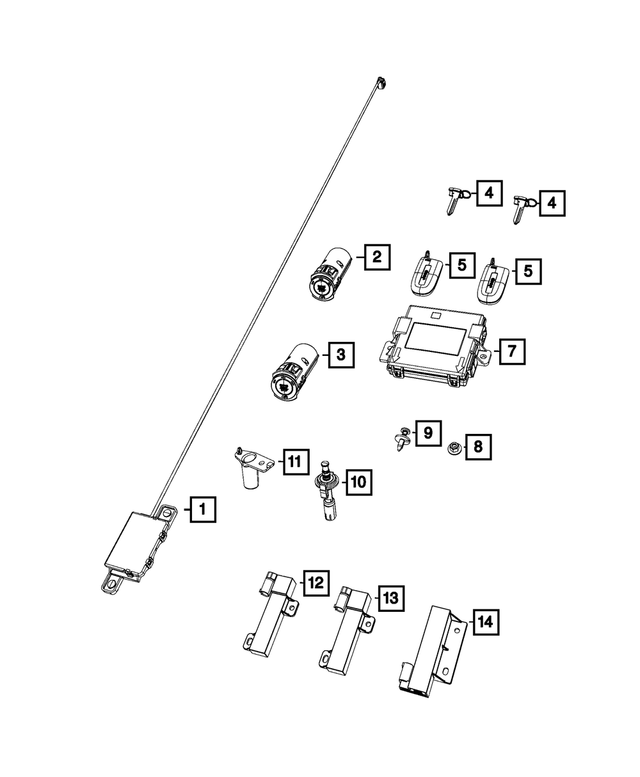 68479443AA - Electrical: Ignition Switch Module for Mopar Image