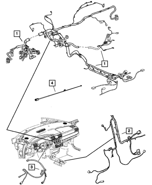 Wiring-Instrument Panel for 2010 Chrysler Sebring #0