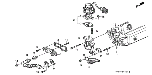 EGR Valve for 1993 Acura Legend #0