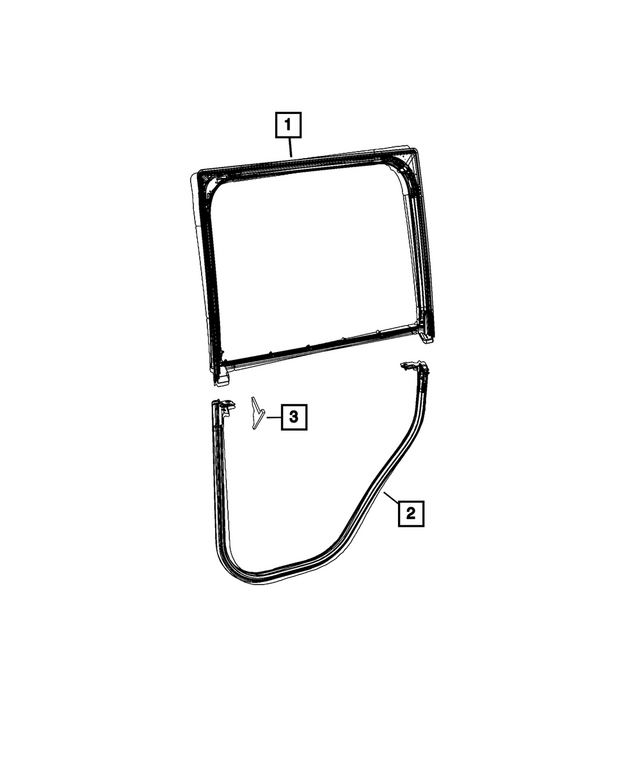 68271736AA - Doors, Door Mirrors and Related Parts: Door To Body Weatherseal, Right for Mopar Image