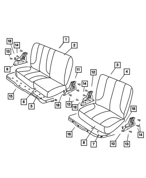 Rear Seats- Folding and Quad for 2002 Dodge Ram 1500 #0