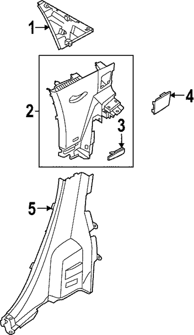 858E9K5000NNB - : Quarter Trim Cover for Hyundai Image