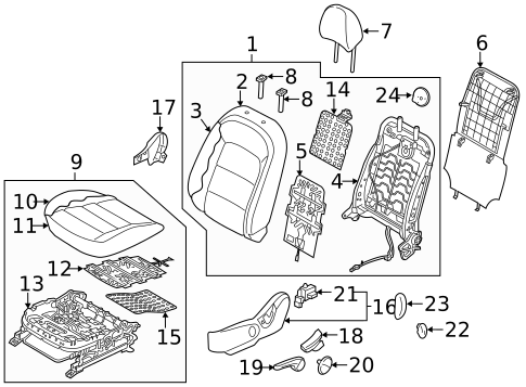 Driver Seat Components for 2014 Kia Forte Koup #0