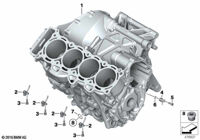 11427719624 - Engine: Oil Spraying Nozzle -  for BMW-Motorrad Image