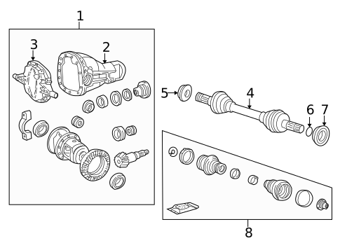 Axle & Differential for 1999 Volvo V70 #0