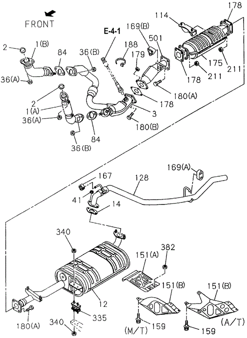 Exhaust Pipe (1) for 1995 Honda Passport #0