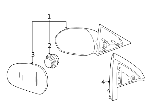 Outside Mirrors for 2010 Mercury Mariner #0