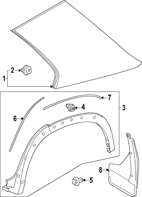 Exterior Trim - Quarter Panel for 2025 Lexus TX500h #0