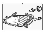 8111052190 - : Headlamp Assembly - PASSENGER SIDE for Toyota: Echo Image