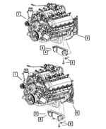 53021283AA - Engine and Transmission Mounting: Engine Cover for Mopar Image
