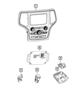 68254017AI - Air Conditioners and Heaters: Vehicle Feature Controls Center Stack for Jeep: Grand Cherokee Image