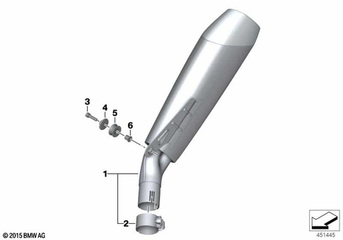 Exhaust System Parts with Mounts for 2015 BMW-Motorrad S 1000 RR #3