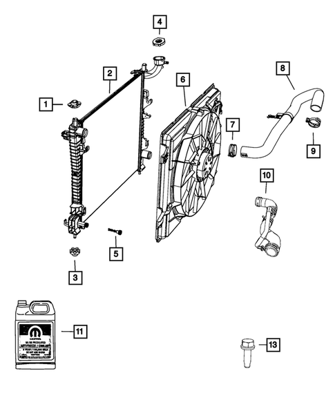Radiator and Related Parts; Charge Air Cooler for 2023 Dodge Durango #2