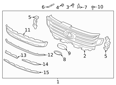 Grille & Components for 2018 Ford Expedition #2