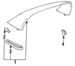 7687914040 - Body: 1993-1998 Toyota Supra - Spoiler Clip for Toyota: Supra Image