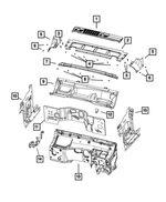 68298671AC - Body Sheet Metal Except Doors: Plenum Panel for Mopar Image