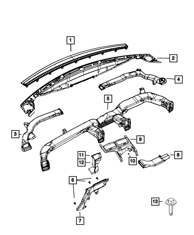 5YK12ZDMAB - Air Conditioners and Heaters: Instrument Panel Cover for Mopar Image