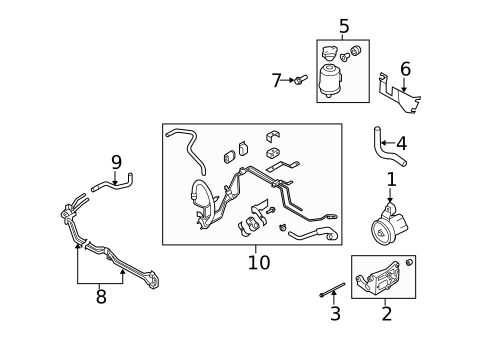Pump & Hoses for 2009 INFINITI M45 #0