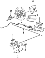 65779061974 - Electrical: Impact Sensor for BMW: 525i, 525iT, 530i, 535i, 540i, 735i, 735iL, 750iL, M5 Image