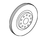5C0615301B - Brakes: Disc Brake Rotor for Audi: A3, A3 Quattro, S3, TT Quattro Image
