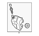8V0615124D - Brakes: Caliper for Audi: A3, A3 Quattro, A3 Sportback e-tron, RS3, S3, TT Quattro Image