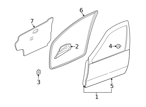 Door & Components for 2002 INFINITI QX4 #1