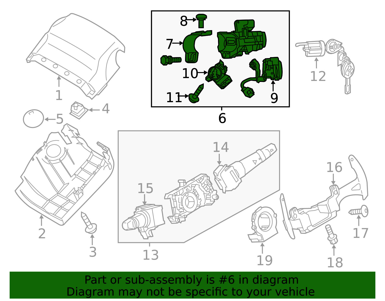 2017-2021 Mitsubishi Outlander Sport Ignition Switch 4408A176