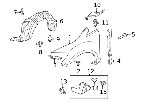 Exterior Trim - Fender for 2011 Mazda CX-7 #0