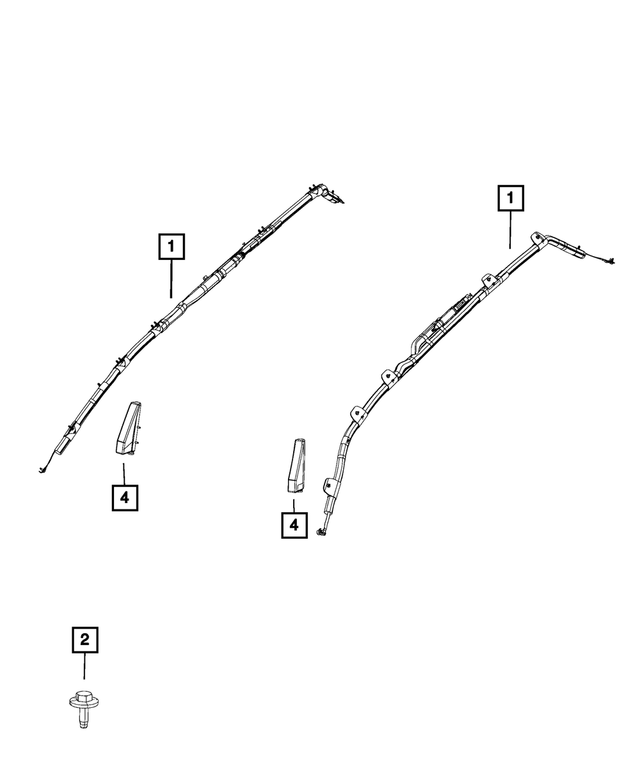 68250174AH - Restraints: Side Curtain Air Bag, Right for Jeep: Grand Cherokee, Grand Cherokee WK Image
