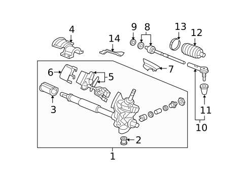 Steering Gear & Linkage for 2008 Honda Fit #0