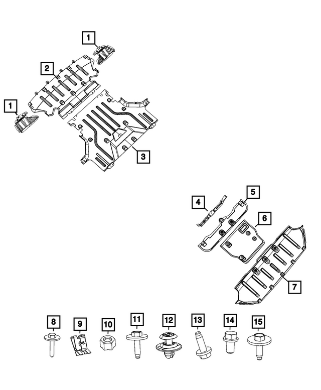 68745263AA - Frame, Bumper and Fascia: Front Fascia Spat, Left for Mopar Image